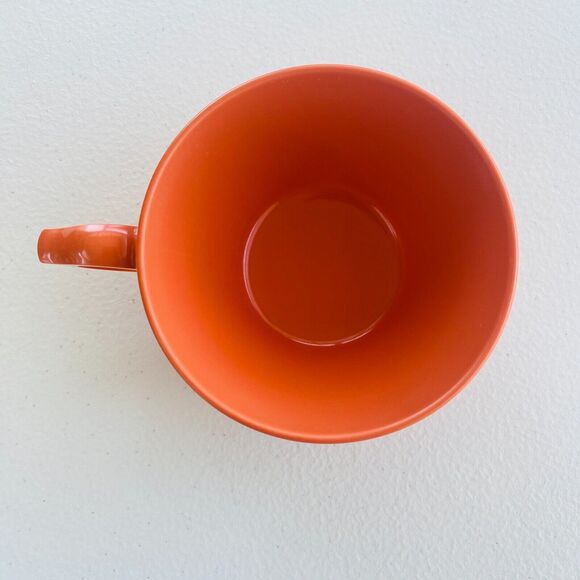 Laguna MelMac #308 Orange Set of 4 Tea Cups 3.75" dia 2" tall Vintage 60s - Picture 8 of 15